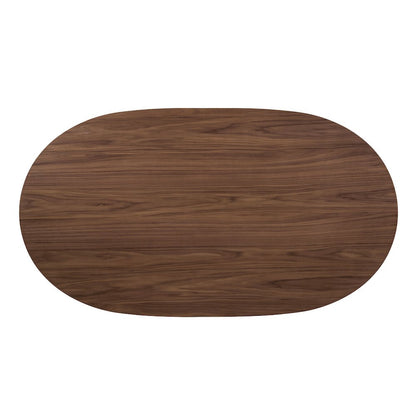 Erik 5-Piece Walnut Wood Dining Table Set with Padded Seat