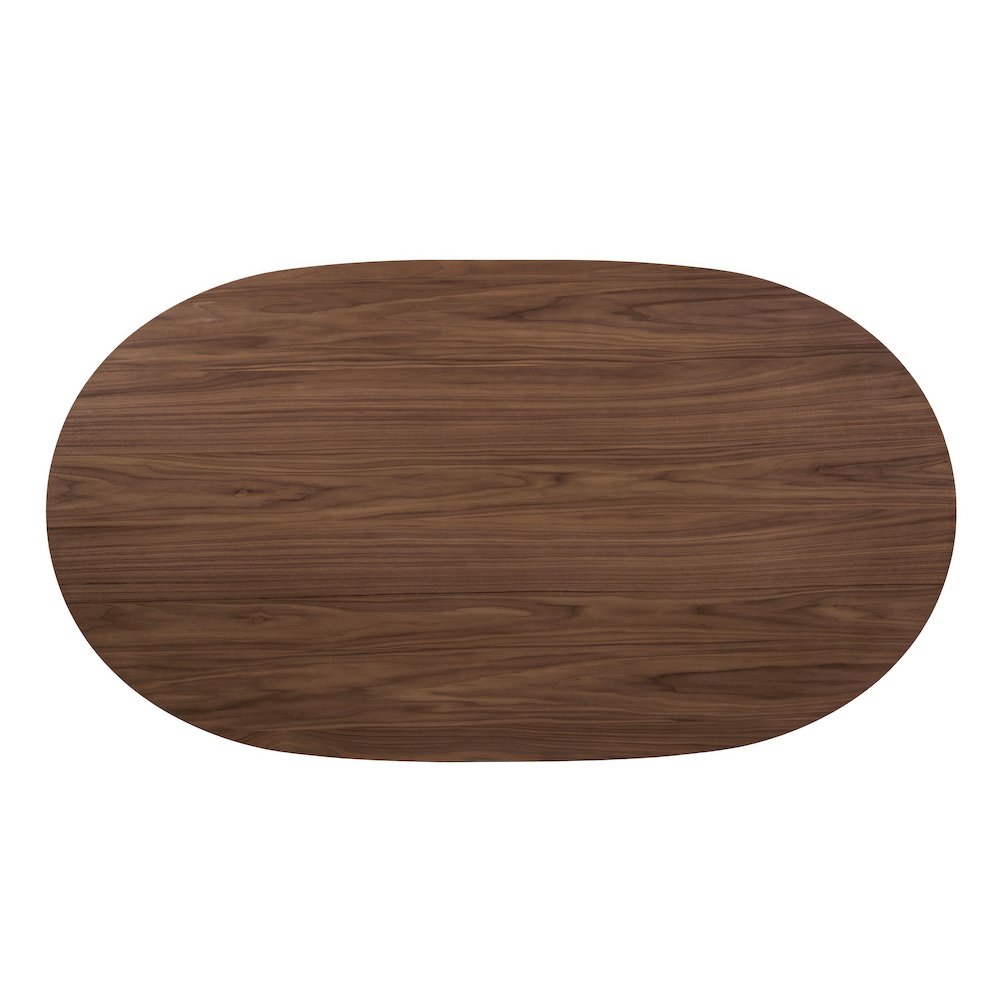 Erik 5-Piece Walnut Wood Dining Table Set with Boucle Seat