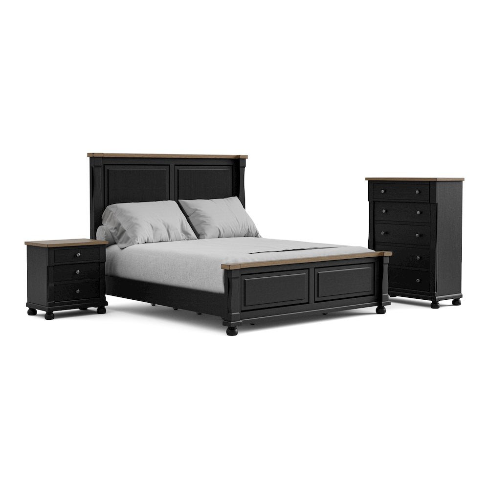 Fontevraud 3-Piece Bedroom Set with 3-Drawer Nightstand