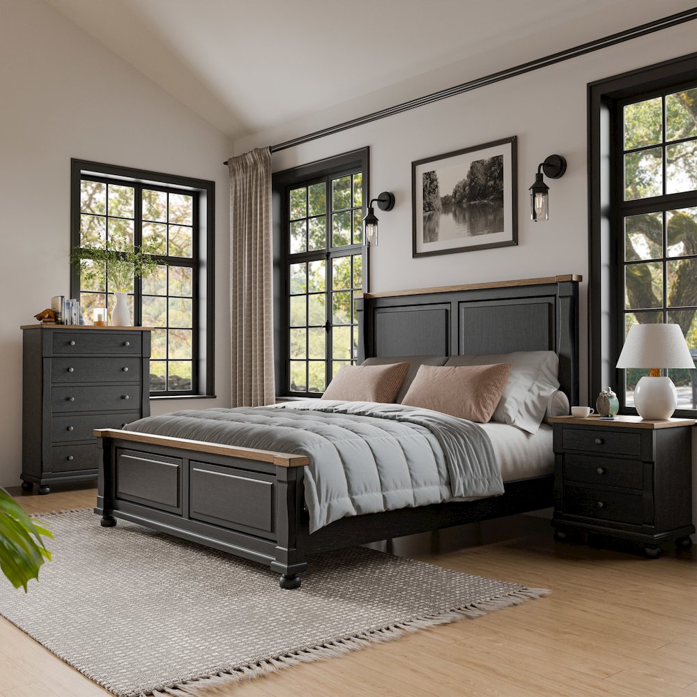 Fontevraud 3-Piece Bedroom Set with 3-Drawer Nightstand