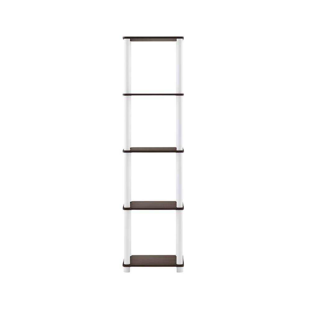 Wooden 5-Tier Bookshelf with Open Design for Living Room and Office Storage