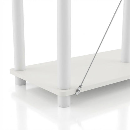 Wood 4-Cube Shelves Open Bookcase with Storage Compartments
