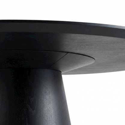 Round Solid Wood Coffee Table with Durable Finish for Modern Living