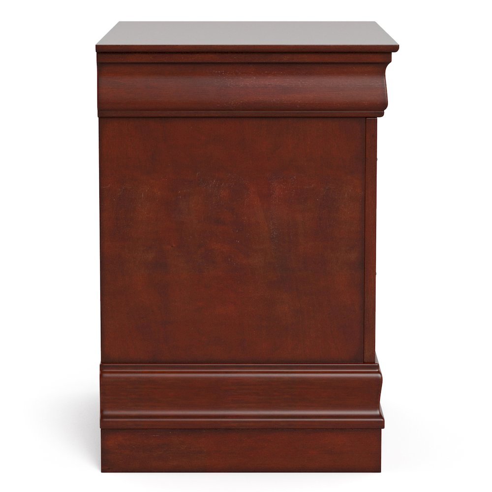 Brown Wooden Nightstand with 2 Drawers – Small 21.7 Inch Wide Bedroom Nightstand