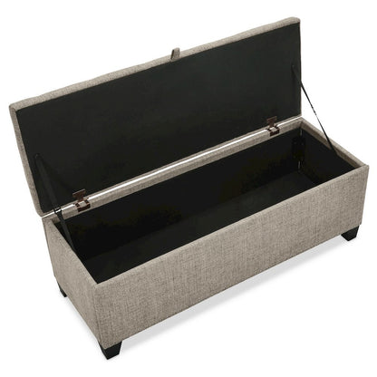 Light Brown Ottoman with Storage – Upholstered Storage Bench for Bedroom, Entry