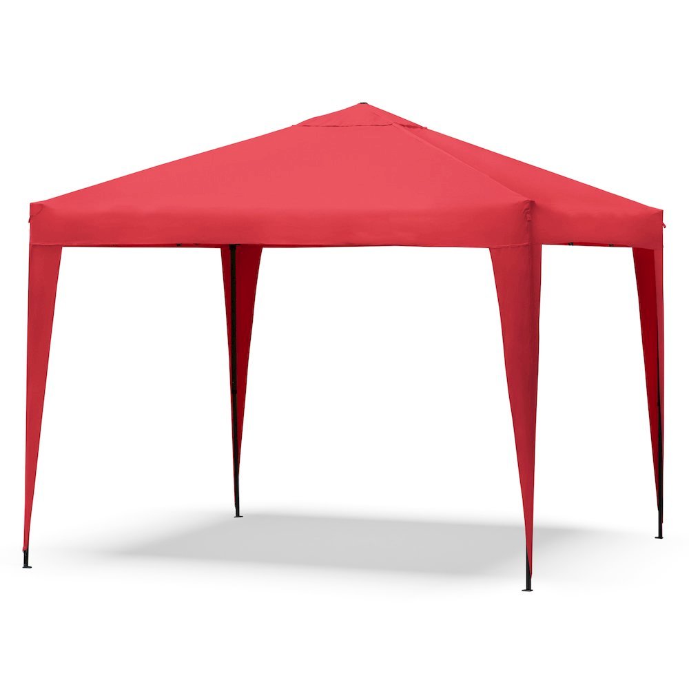 Red Polyester, Steel Frame, Pop Up Canopy – Outdoor Gazebo for Events