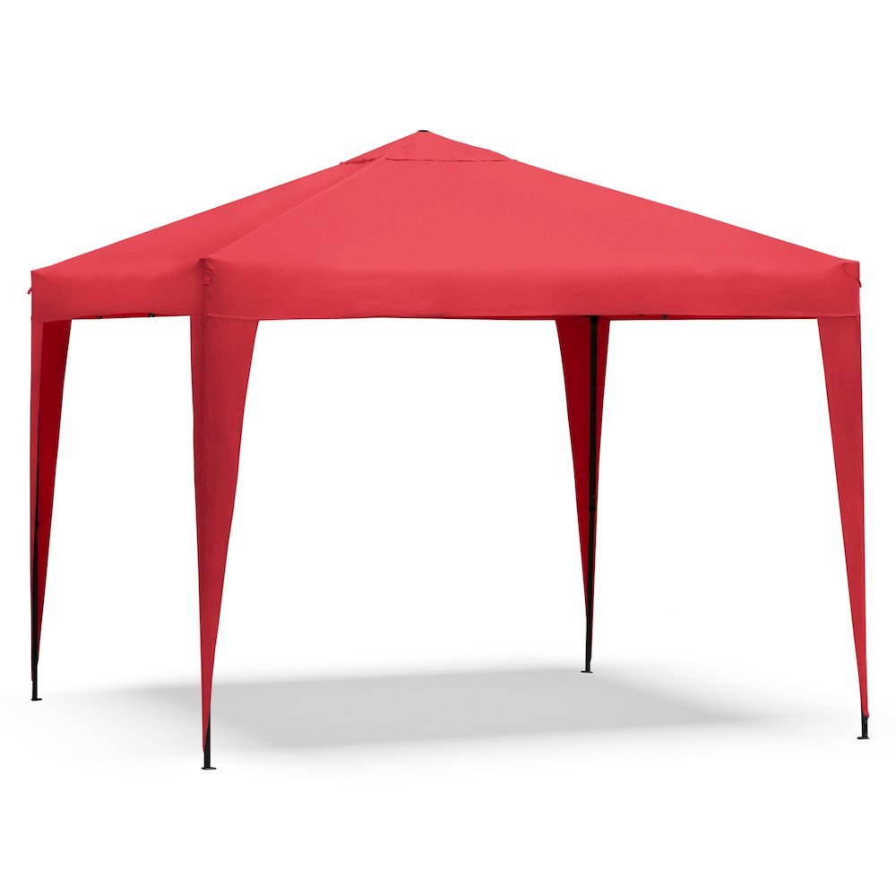 Red Polyester, Steel Frame, Pop Up Canopy – Outdoor Gazebo for Events