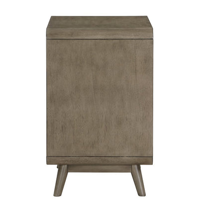 Gray Wooden Nightstand – 1 Drawer Side Table for Bedroom Décor and Storage