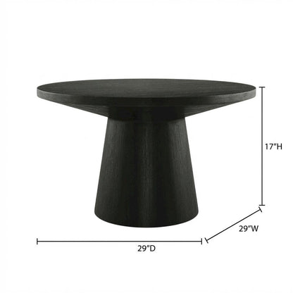 Round Solid Wood Coffee Table with Durable Finish for Modern Living