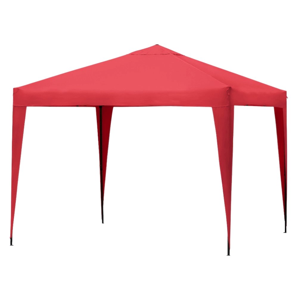 Red Polyester, Steel Frame, Pop Up Canopy – Outdoor Gazebo for Events