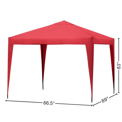 Red Polyester, Steel Frame, Pop Up Canopy – Outdoor Gazebo for Events