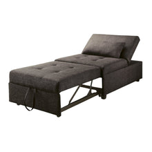 Gray Tufted Folding Ottoman Chair Sofa Bed - 43.5 Inch Long Single Sofa Design