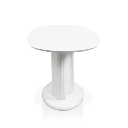 Elara Iron Base Pedestal Oval Dining Table