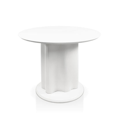 Elara Iron Base Pedestal Round Dining Table
