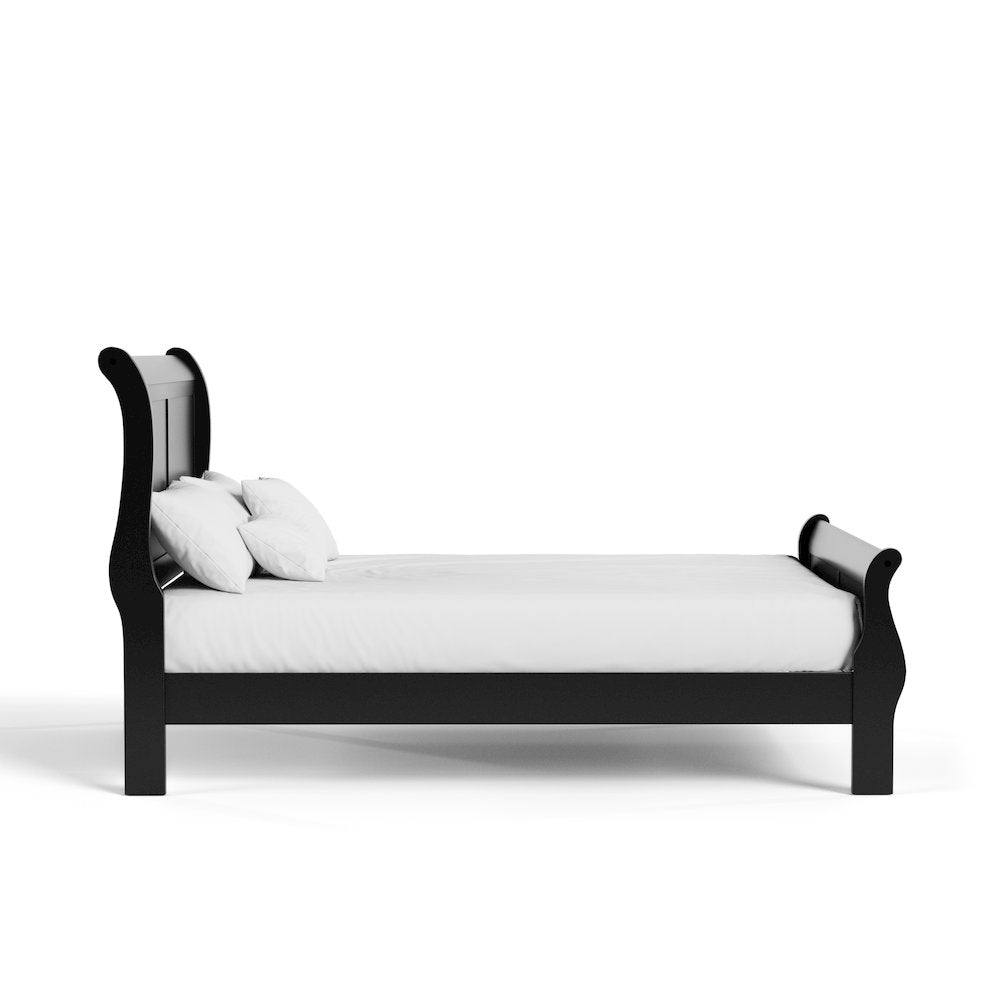 Arabella Traditional Wood Sleigh Bed Frame