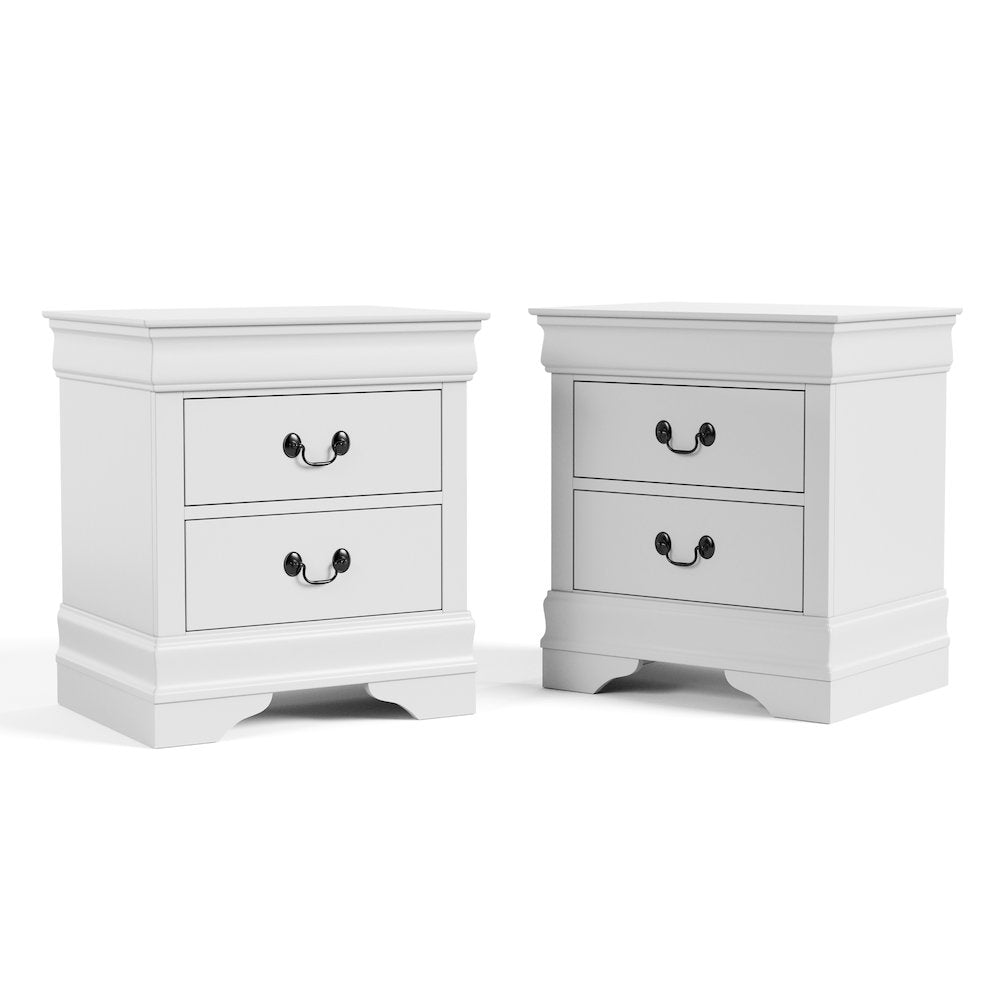 Arabella Wood 2-Drawer Nightstands (Set of 2)