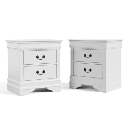 Arabella Wood 2-Drawer Nightstands (Set of 2)
