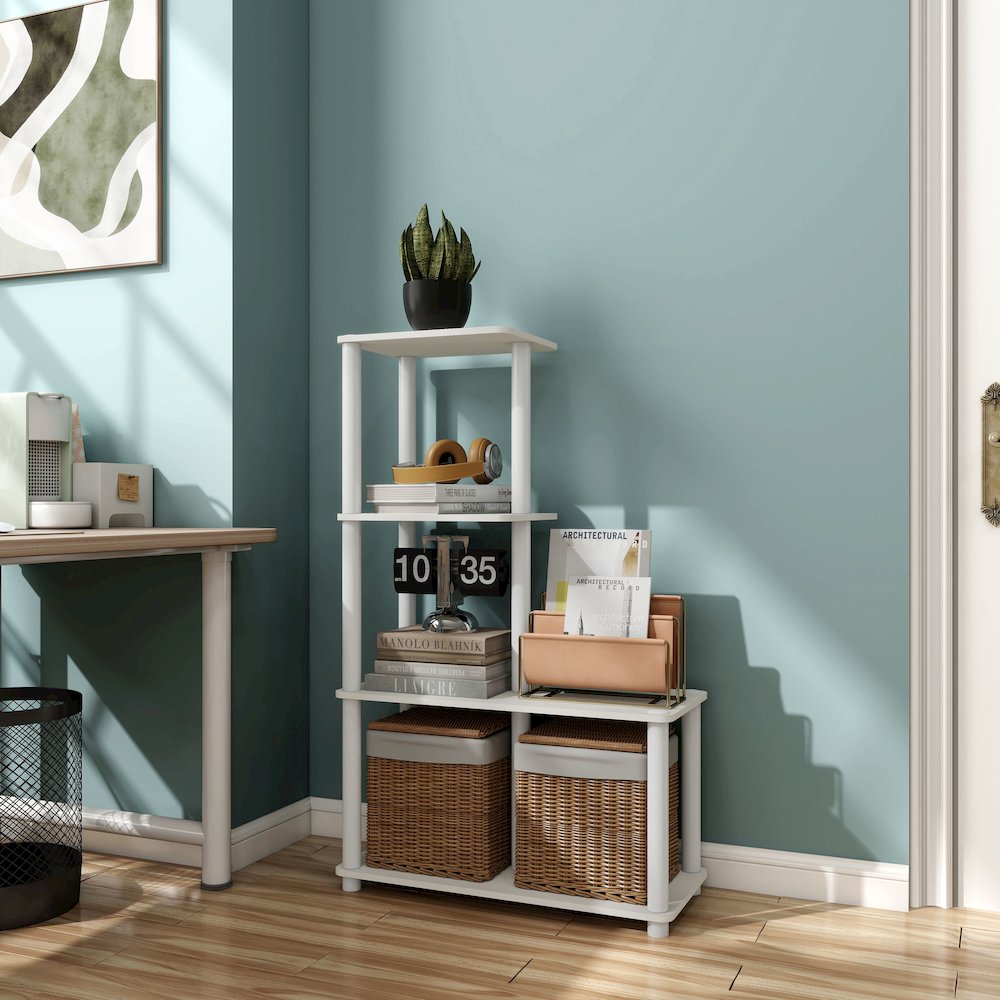 Seni 3-Cube Shelves Wood Open Bookcase