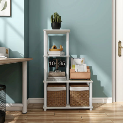 Seni 3-Cube Shelves Wood Open Bookcase