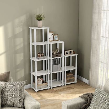 Seni 3-Tier 15-Inch Shelves Wood Open Bookcase