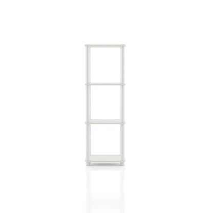 Seni 4-Tier 15-Inch Shelves Wood Open Bookcase