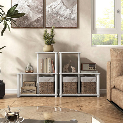 Seni 3-Cube Shelves Wood Open Bookcase