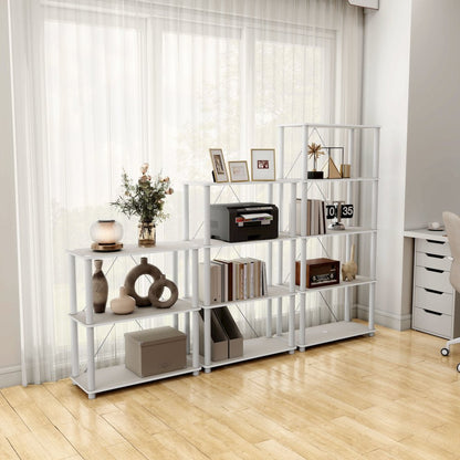 Seni 4-Tier 27-Inch Shelves Wood Open Bookcase