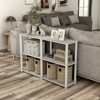 Seni 3-Tier 47-Inch Shelves Wood Open Bookcase
