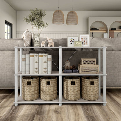 Seni 3-Tier 47-Inch Shelves Wood Open Bookcase