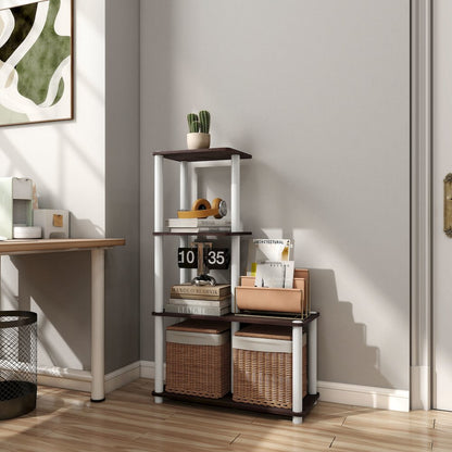 Seni 3-Cube Shelves Wood Open Bookcase
