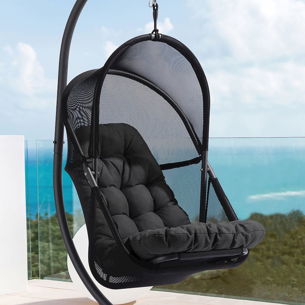 Drift Patio Foldable Porch Swing Chair with Cushion