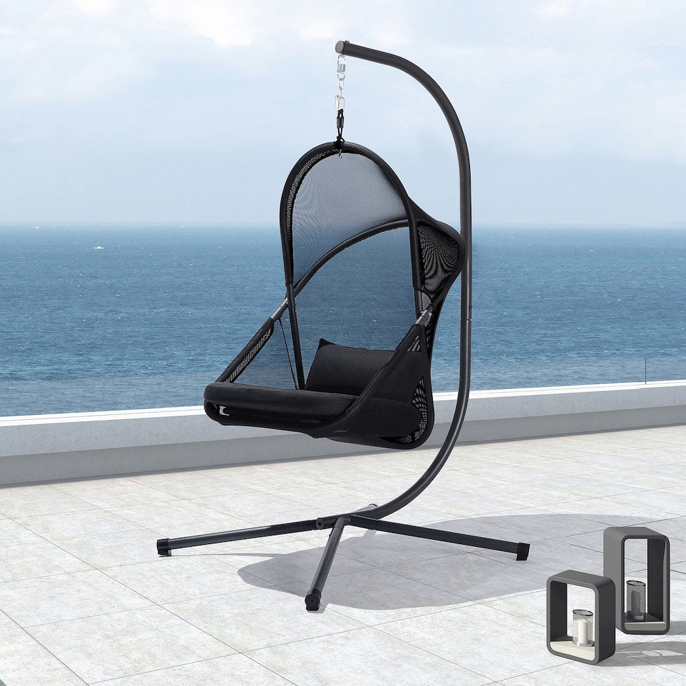 Sway UV-Resistant Foldable Patio Swing Chair with Stand