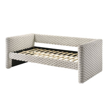 Ladell White Fabric and Wood Twin Daybed with Trundle