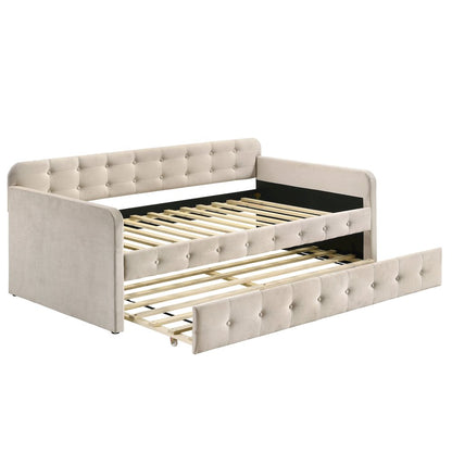 Harper Fabric Twin Daybed with Trundle