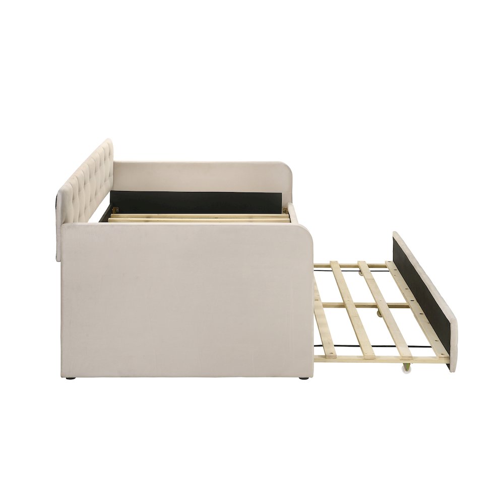Harper Fabric Twin Daybed with Trundle