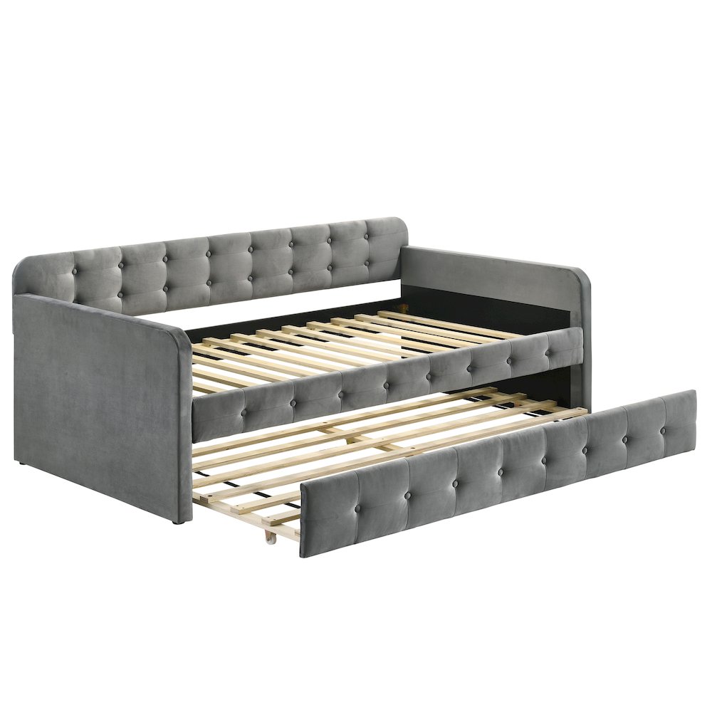 Harper Fabric Twin Daybed with Trundle