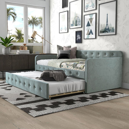 Harper Fabric Twin Daybed with Trundle