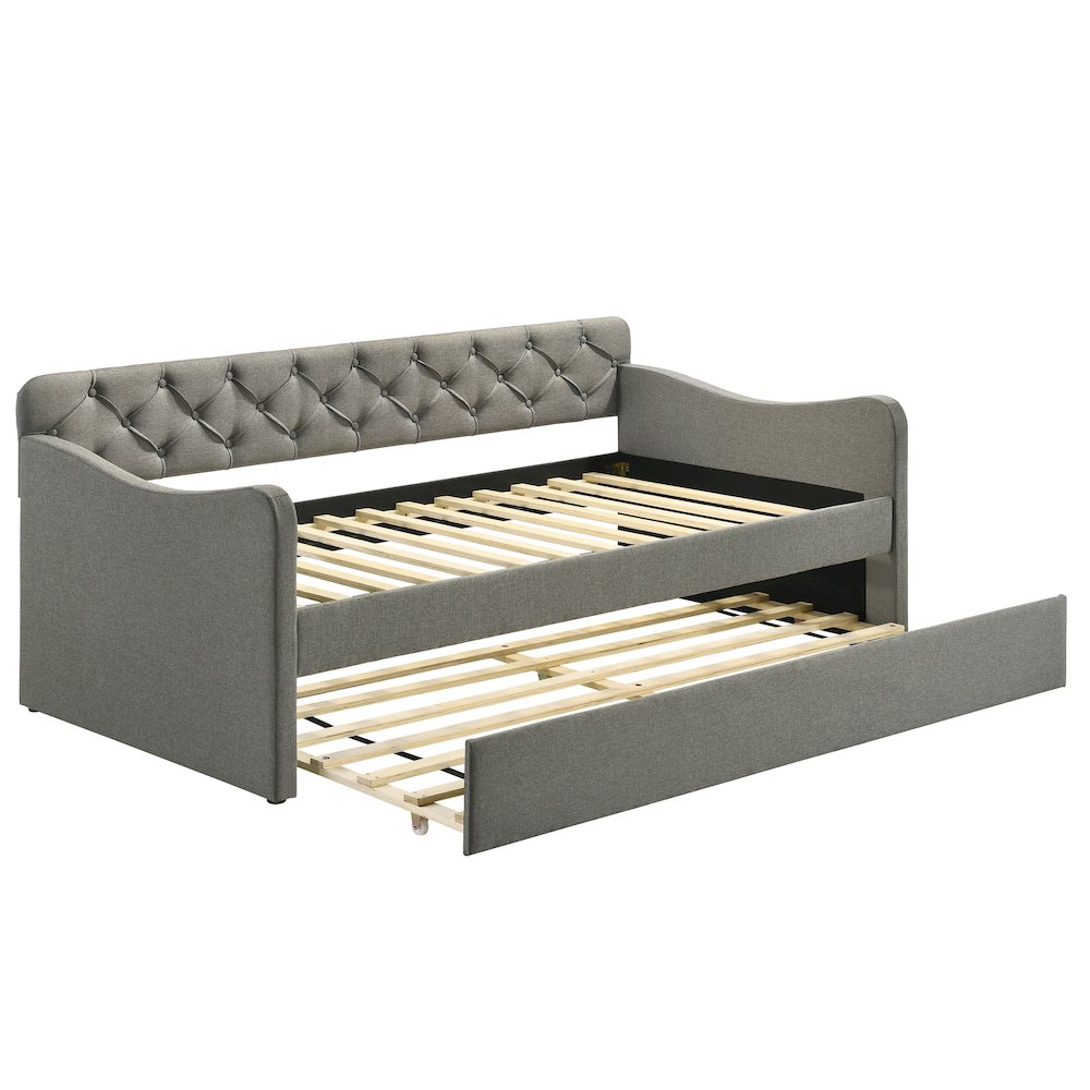 Knolt Fabric Twin Daybed With Trundle