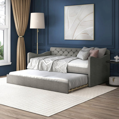 Knolt Fabric Twin Daybed With Trundle