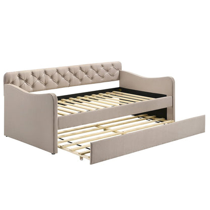 Knolt Fabric Twin Daybed With Trundle