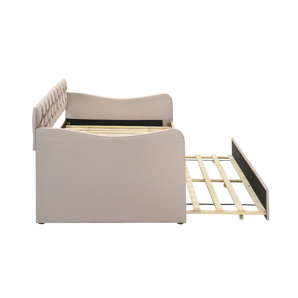 Knolt Fabric Twin Daybed With Trundle