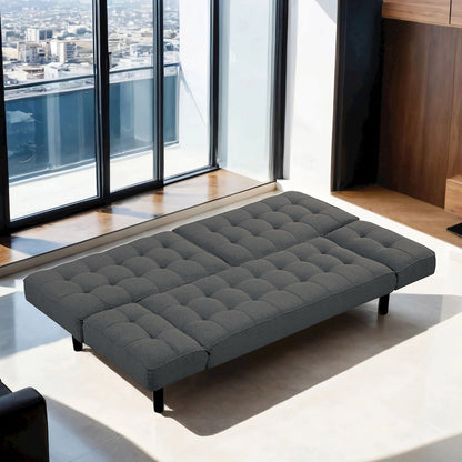 Sunith Wood Frame Fabric Futon Sofa Bed