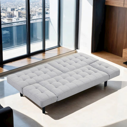Sunith Wood Frame Fabric Futon Sofa Bed
