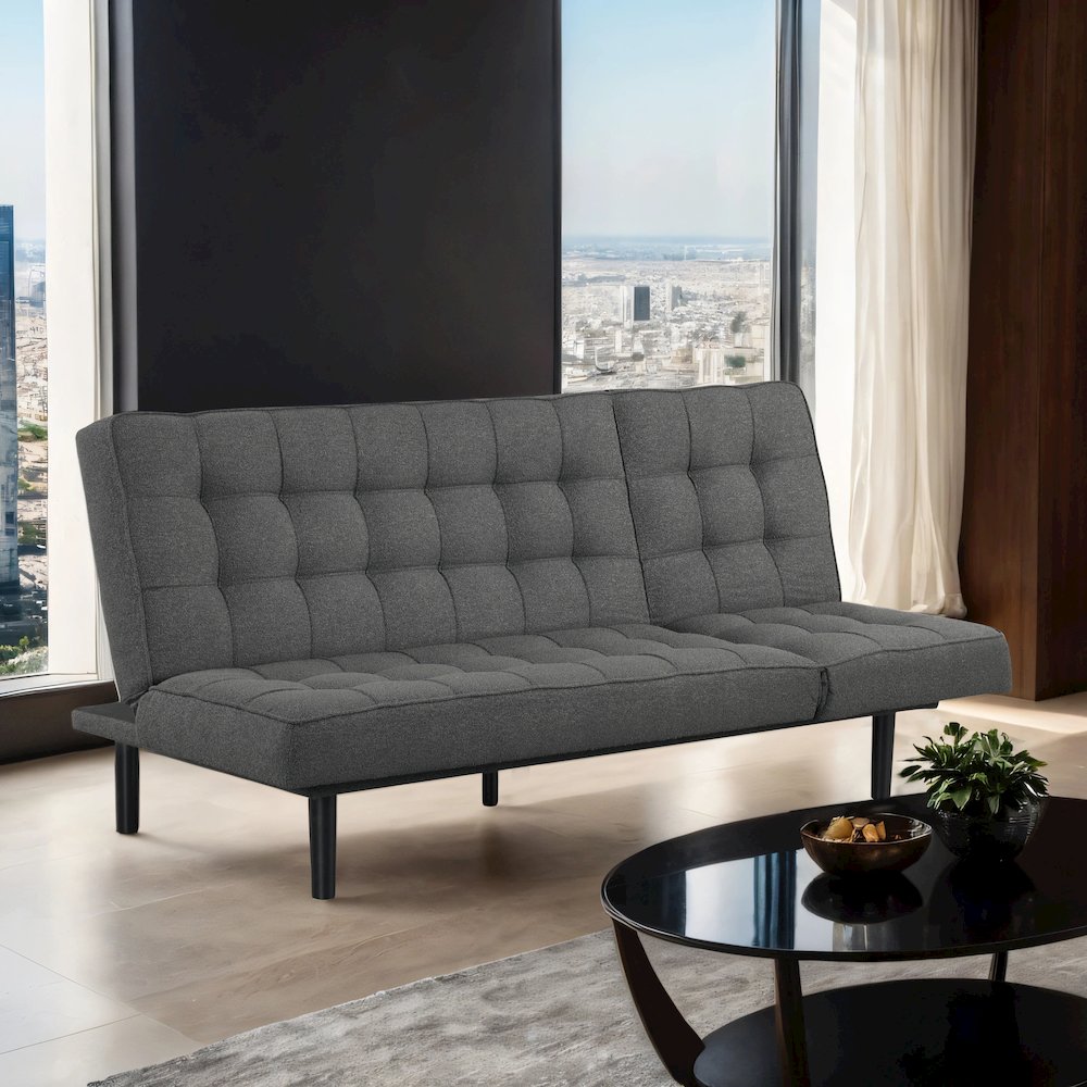 Willen Wood Frame Fabric Futon Sofa Bed