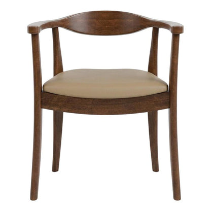 Rich Walnut Solid Wood Dining Chairs (Set of 2) with Comfortable Seating