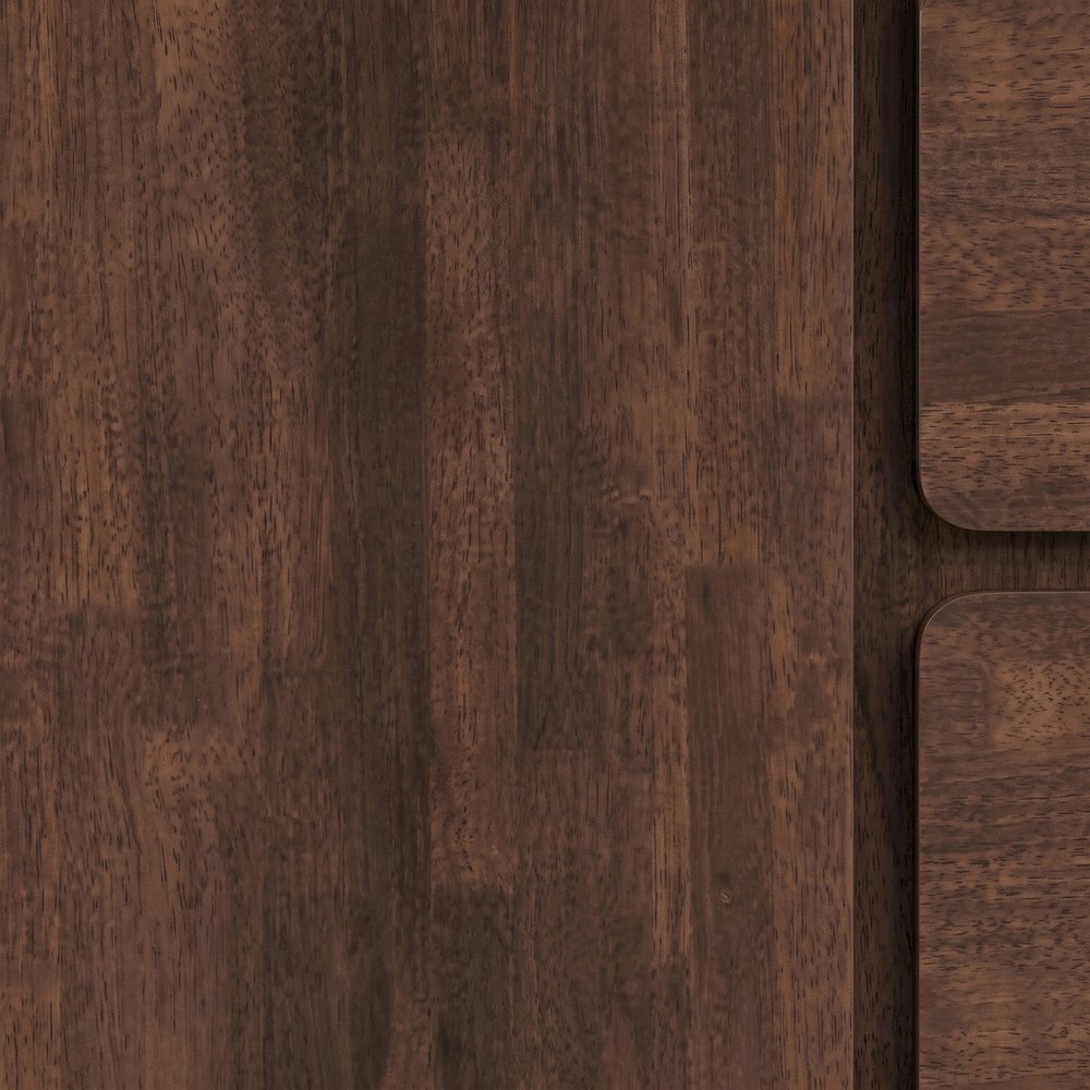 Starlight Canyon Home Solid Wood Dining Server with Live Edge Top, Brown