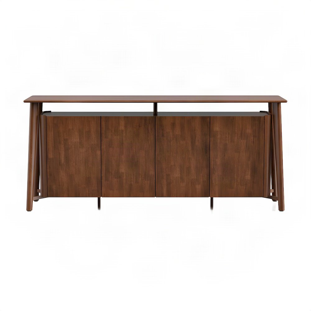 Starlight Canyon Home Dining Server with Solid Rubberwood Build, Brown