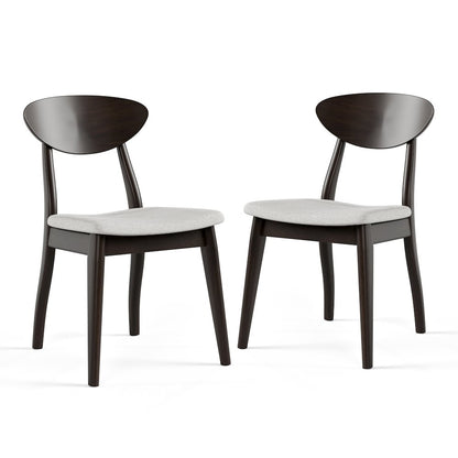 Pradan Black Wenge Solid Wood Dining Side Chair (Set of 2)