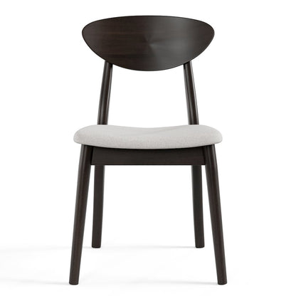 Pradan Black Wenge Solid Wood Dining Side Chair (Set of 2)