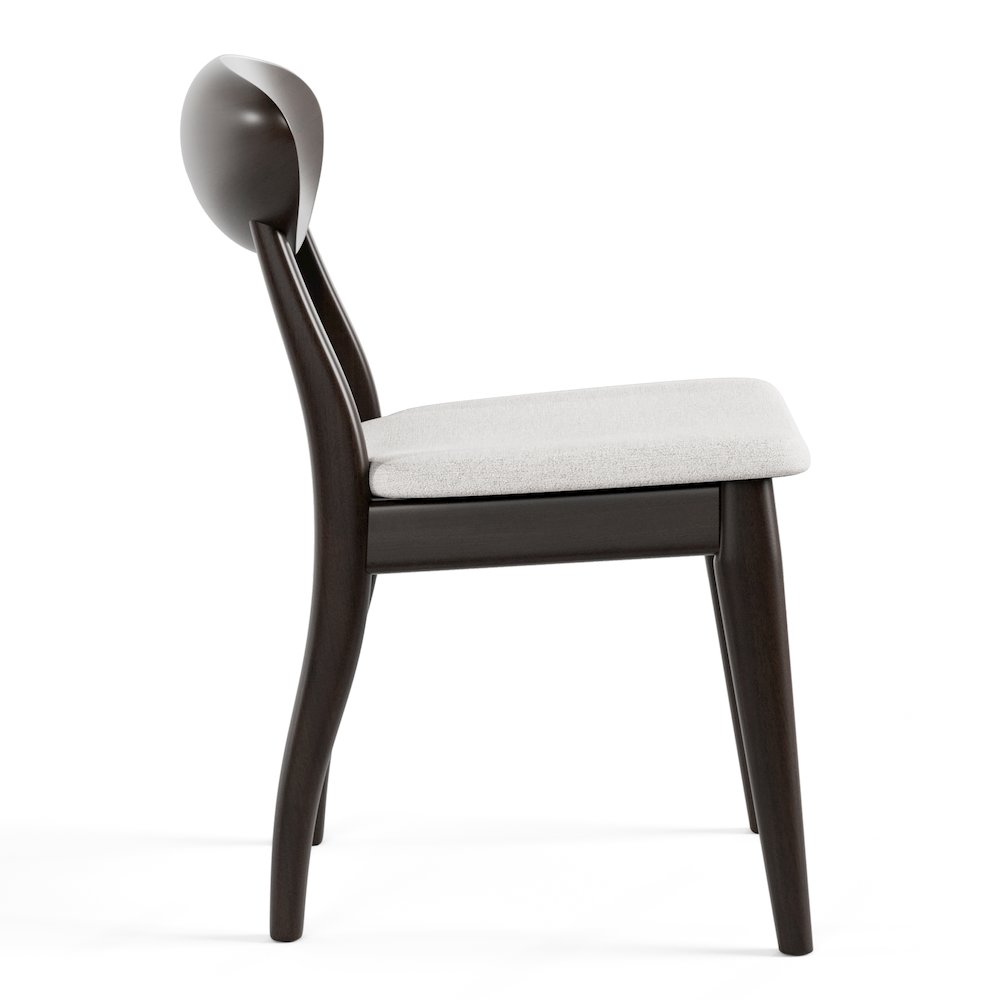 Pradan Black Wenge Solid Wood Dining Side Chair (Set of 2)